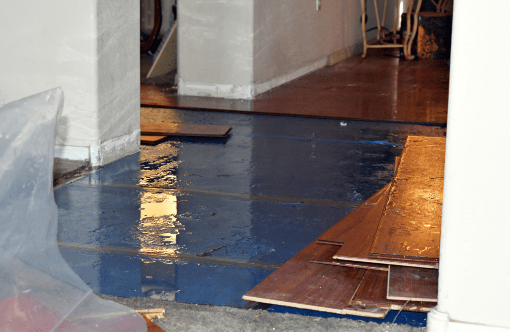 House with flooded floor